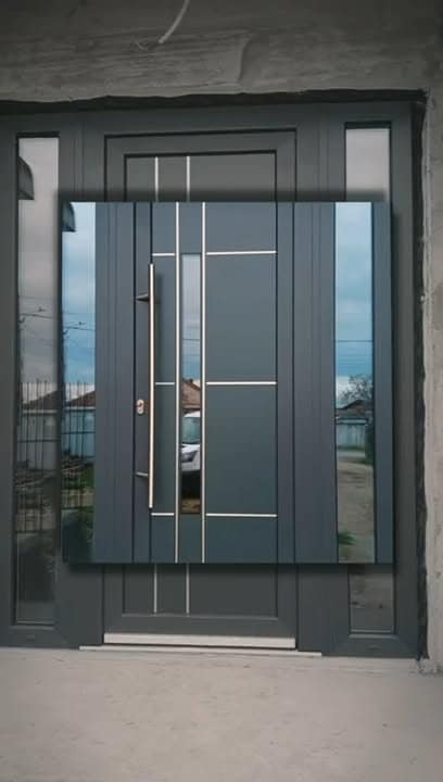 Uși de intrare din aluminiu și tâmplărie premium: Proiect modern