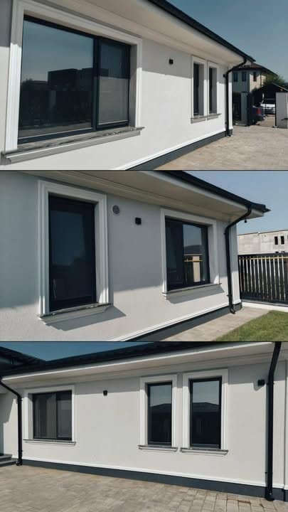 Montaj tâmplărie PVC Salamander și uși aluminiu: Proiect modern