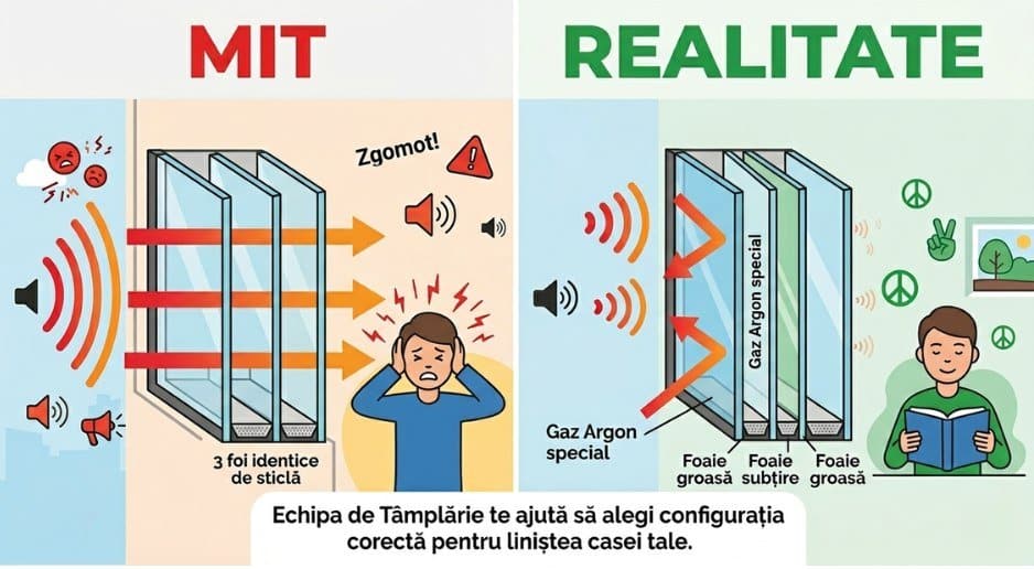 Izolarea fonică a ferestrelor: De ce contează grosimea sticlei