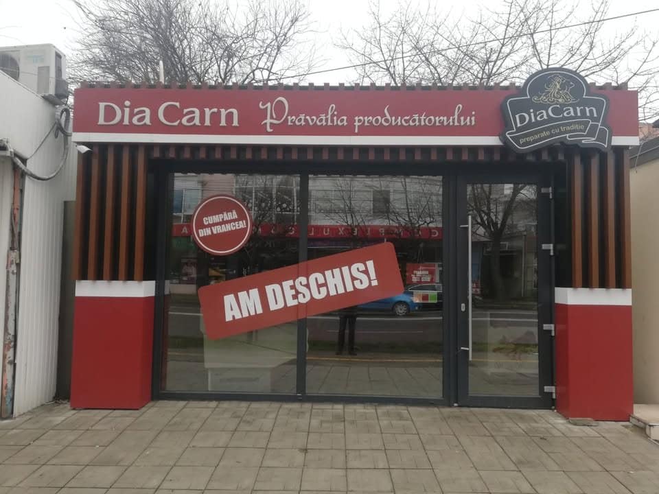Tâmplărie din aluminiu pentru spații comerciale: Proiect Dia Carn